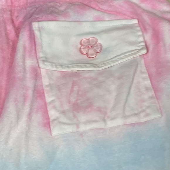 🎀 LoveShackFancy Santinella Tie-dye Joggers XL Pink White Blue - Picture 11 of 17